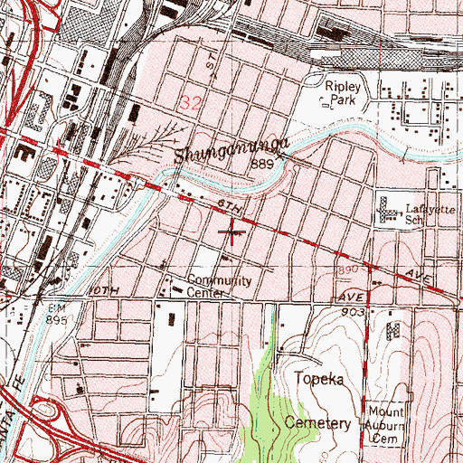 Topographic Map of Mount Carmel Missionary Baptist Church, KS