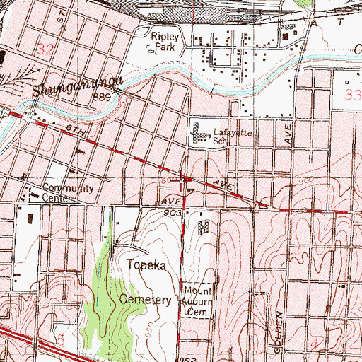 Topographic Map of First Church of God in Christ, KS