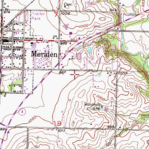 Topographic Map of Saint Aloysius Catholic Church, KS