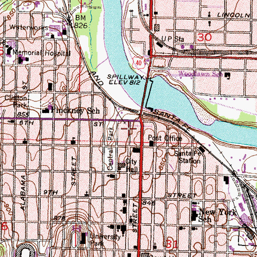 Topographic Map of Heartland Community Church, KS