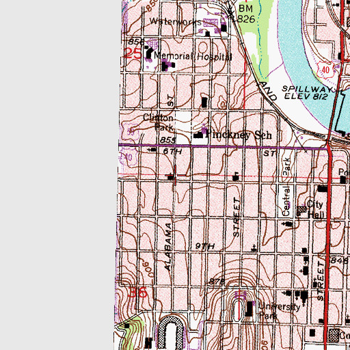 Topographic Map of Calvary Church of God in Christ, KS
