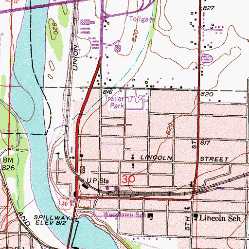 Topographic Map of Church of God Holiness, KS