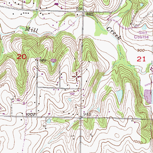 Topographic Map of Saint Albans Anglican Church, KS