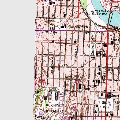 Topographic Map of Saint Sophias Orthodox Christian Church, KS