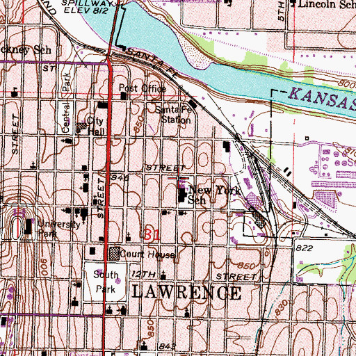 Topographic Map of Saint Luke African Methodist Episcopal Church, KS