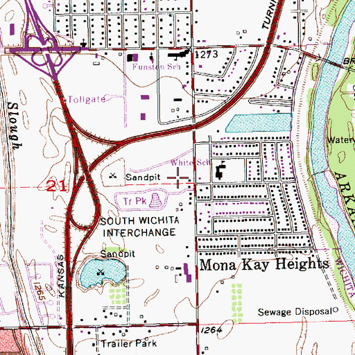 Topographic Map of Buu Quang Temple, KS