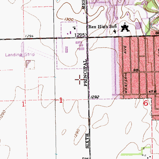 Topographic Map of First Christian Church of Haysville, KS