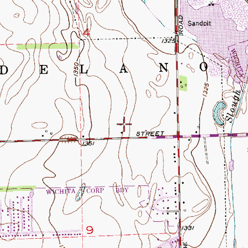 Topographic Map of Reflection Ridge Office Park, KS