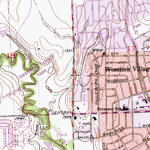 Topographic Map of Hope Mennonite Church, KS