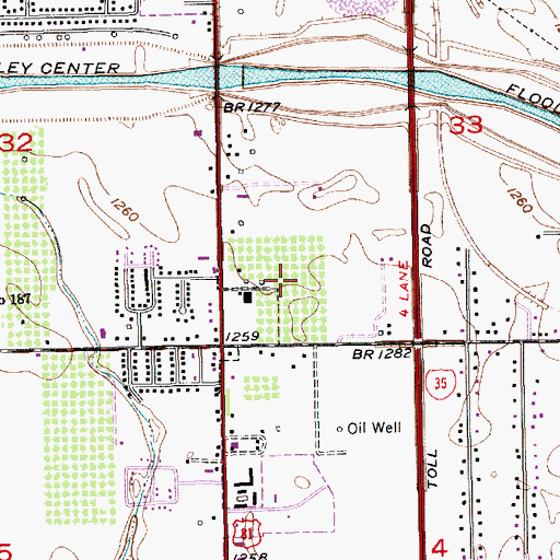 Topographic Map of Grand Avenue Industrial Park, KS