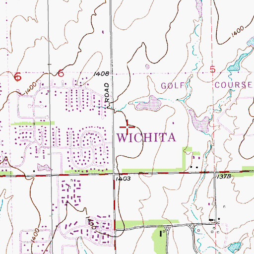 Topographic Map of Executive Park at Tallgrass, KS