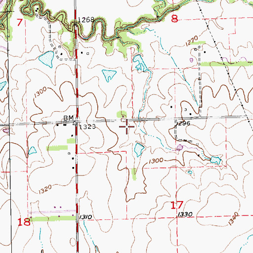 Topographic Map of Farber Substation, KS