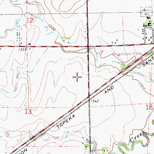 Topographic Map of Schulte Industrial Park, KS
