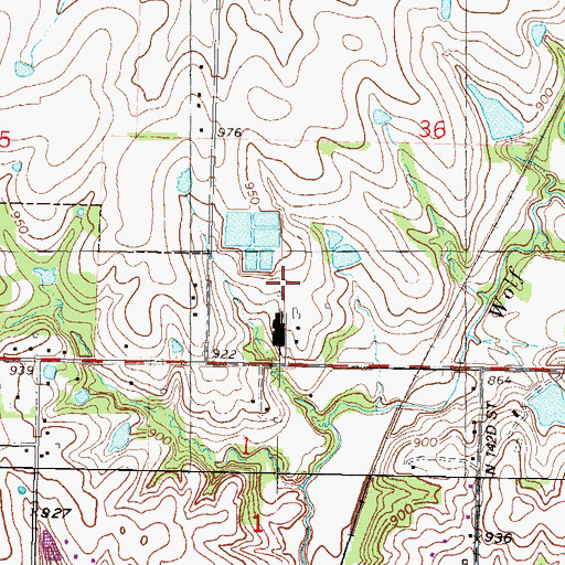 Topographic Map of Highview Industrial Park, KS