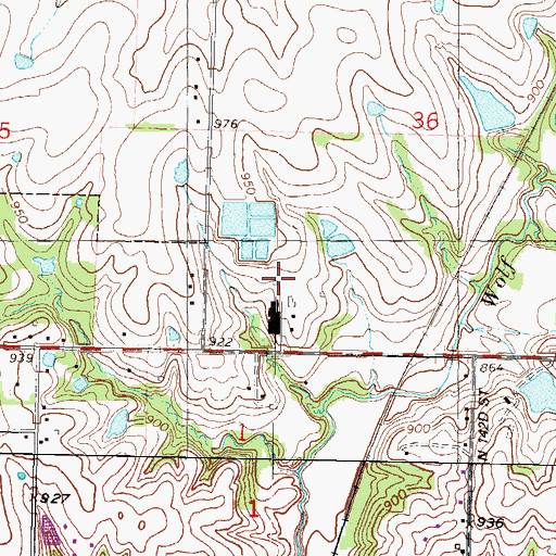 Topographic Map of Parallel Park, KS