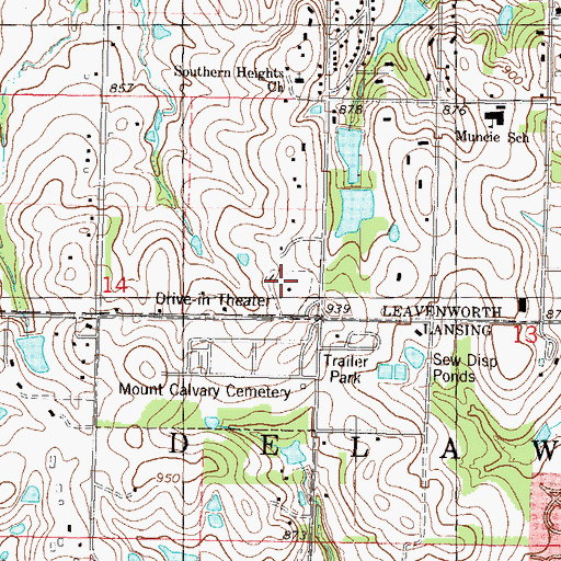 Topographic Map of Dillon Plaza, KS
