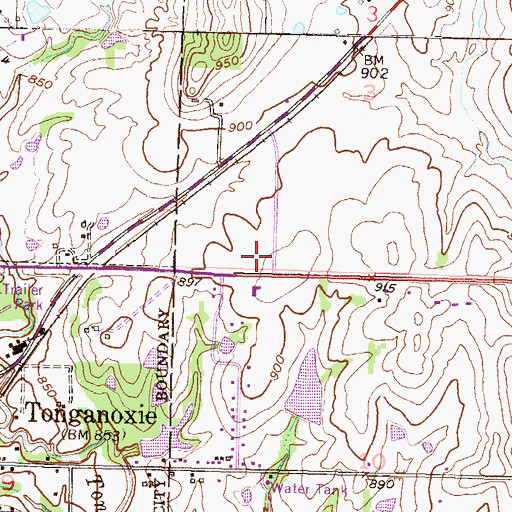Topographic Map of Highland Ridge Business Center, KS
