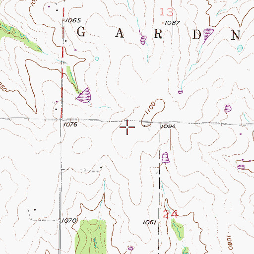 Topographic Map of Johnson County Rural Water District 7 Water Tower, KS