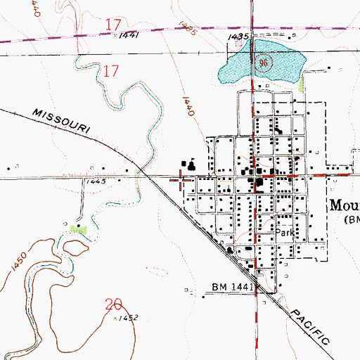 Topographic Map of Dicks Mobile Home Park, KS