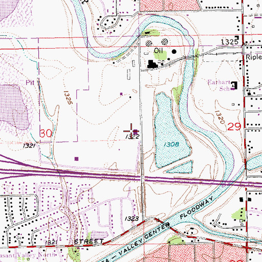 Topographic Map of Wichita Area Votech Truck Driver Training, KS
