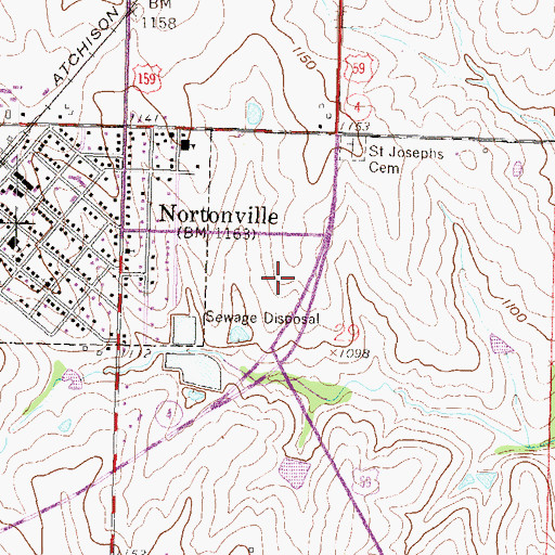 Topographic Map of Village East Assisted Living Facility, KS