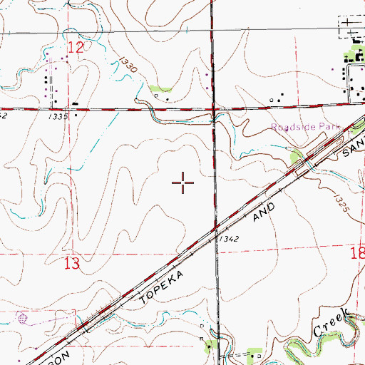 Topographic Map of Schulte Industrial Park, KS
