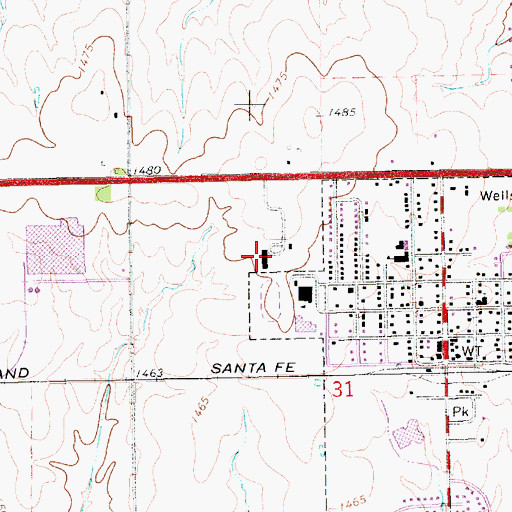 Topographic Map of Medicalodge of Goddard Nursing Home, KS