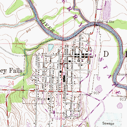 Topographic Map of First Christian Church, KS
