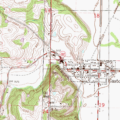 Topographic Map of Country Care Nursing Home, KS