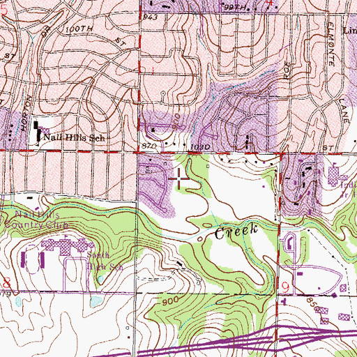 Topographic Map of Manor Care Health Services Nursing Home of Overland Park, KS