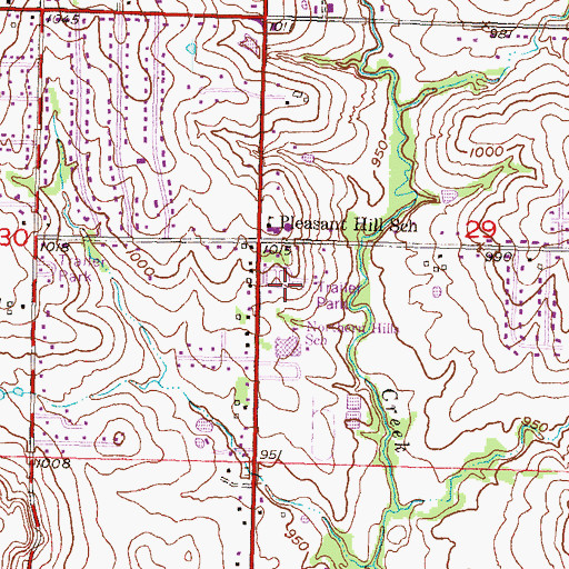 Topographic Map of Northview Mobile Home Park, KS