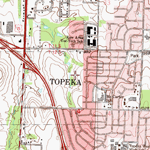 Topographic Map of Homestead Assisted Living Facility, KS