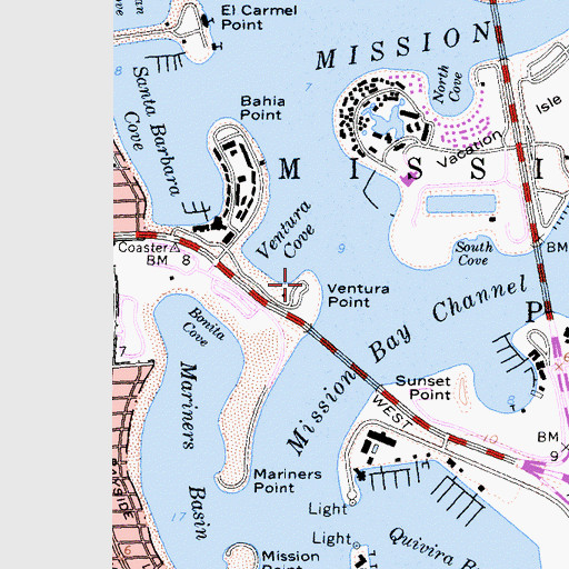 Topographic Map of Ventura Point, CA