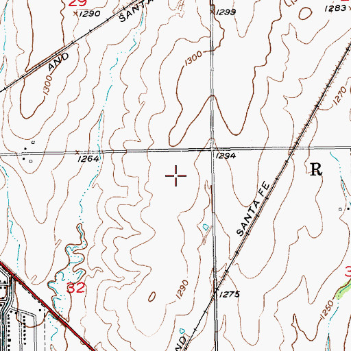 Topographic Map of Mulvane Sports Complex, KS