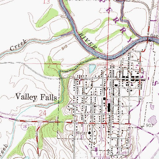 Topographic Map of Saint Marys Immaculate Conception Church, KS