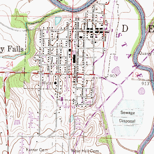 Topographic Map of Calvary Baptist Church, KS