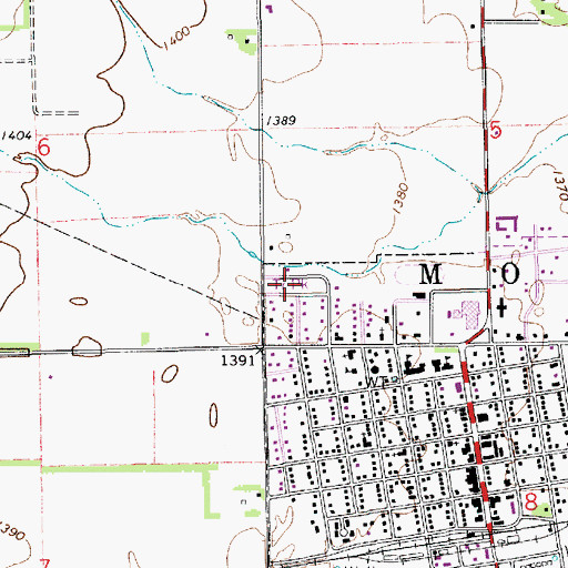 Topographic Map of Suburban Mobile Home Park, KS