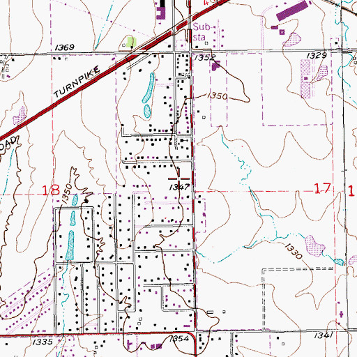 Topographic Map of Andover Public Library, KS