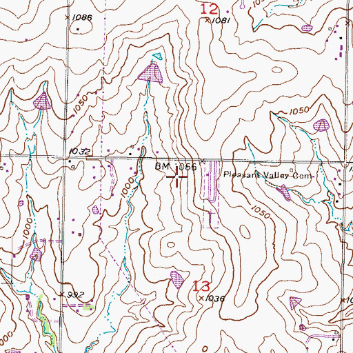 Topographic Map of Hope Alive Christian Center, KS