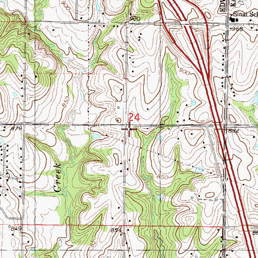 Topographic Map of Christs Outreach Ministries, KS