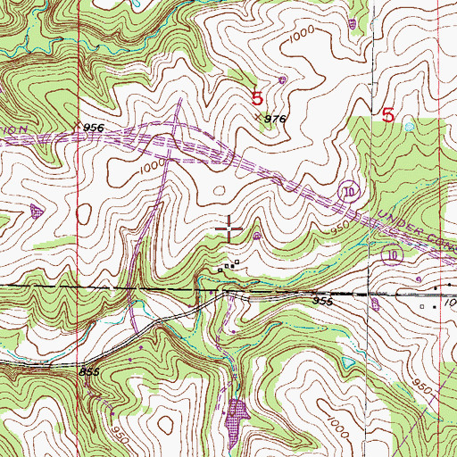 Topographic Map of Cedar Creek Business Park, KS