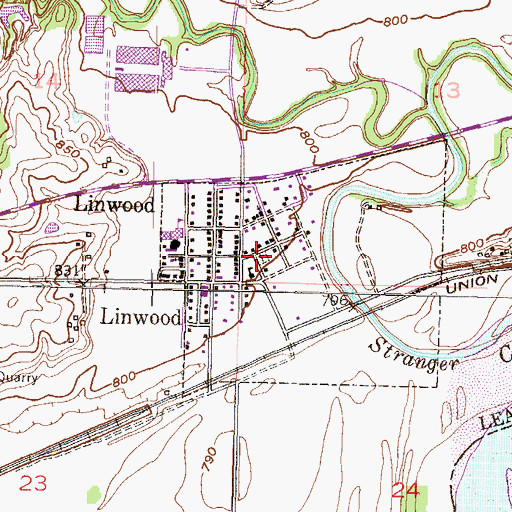 Topographic Map of Congregational Cemetery, KS
