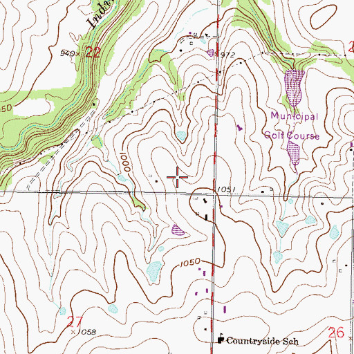 Topographic Map of University of Kansas - Edwards Campus Regnier Hall, KS