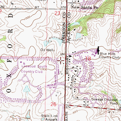 Topographic Map of Homestead Assisted Living Residence of Leawood, KS