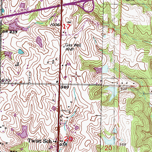 Topographic Map of Emmaus Lutheran Church, KS