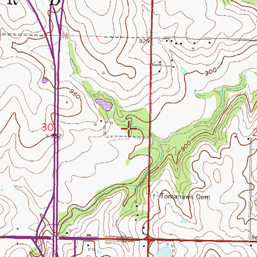 Topographic Map of Silvercrest at Deer Creek, KS