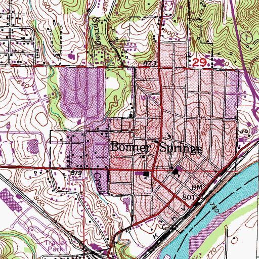 Topographic Map of Olivet Church of God in Christ, KS