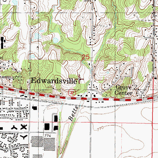 Topographic Map of Pleasant Hill Baptist Church, KS