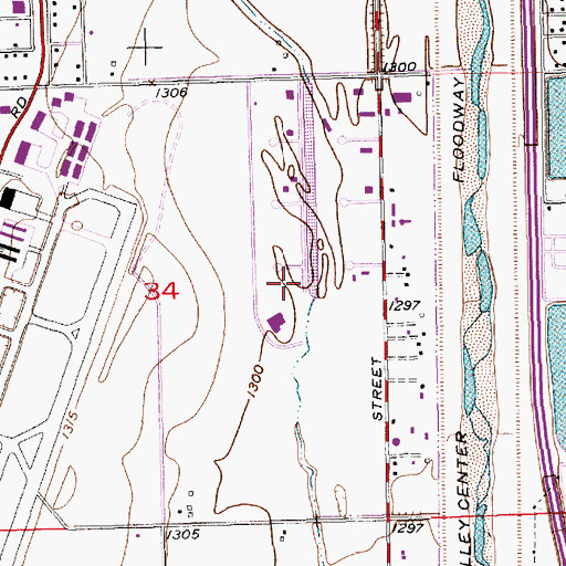 Topographic Map of Wichita Cessna Maintenance Learning Center, KS