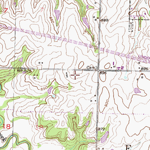 Topographic Map of Eudora United Methodist Church, KS